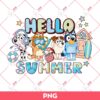 Hello Summer Bluey And Friends PNG, Bluey PNG, Hello Summer PNG