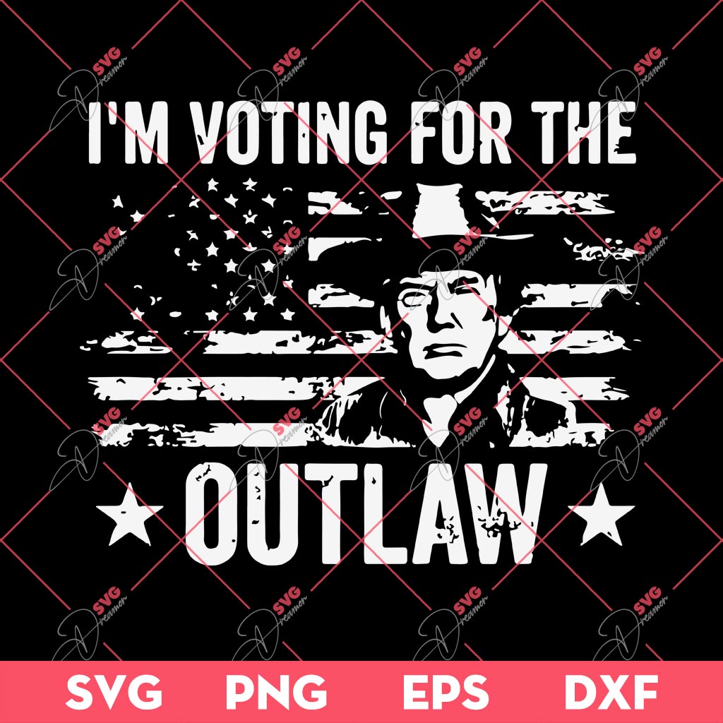 I'm Voting For The Outlaw SVG, Trump 2024 SVG PNG
