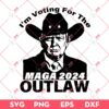 Im Voting For The Outlaw Trump 2024 SVG, American SVG PNG