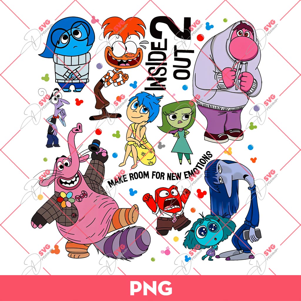 Inside Out 2 Characters PNG, It's Okay To Feel All The Feels PNG