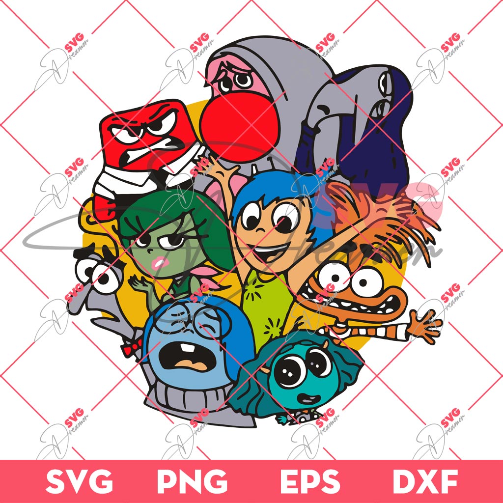 Inside Out 2 Characters SVG, Disney Inside Out SVG