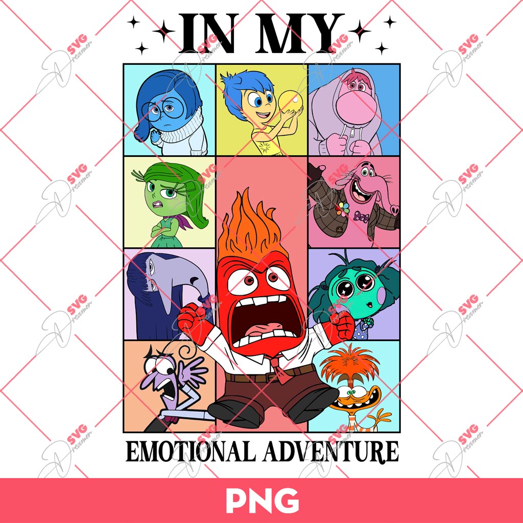 Inside Out 2 In My Emotional Adventure PNG, Inside Out 2 Characters PNG