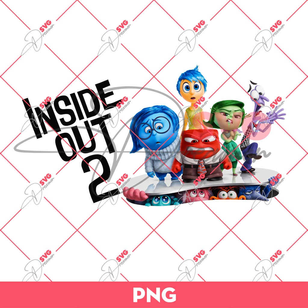 Inside Out 2 Movie Poster PNG, Inside Out 2 Characters Clipart PNG