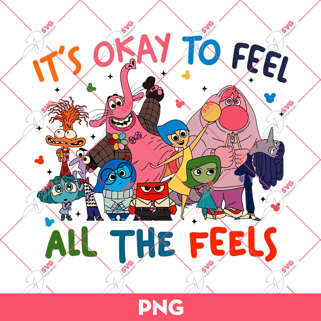 Inside Out 2 PNG, It's Okay To Feel All The Feels PNG