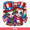 Joker And Harley Quinn Celebrate Independence Day PNG, Joker And Harley Quinn 04th Of July PNG