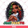 Juneteenth Afro Girl PNG, Cute Afro Girl Celebrating Juneteenth PNG, Black Freedom Day PNG