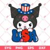 Kuromi America SVG PNG, Kuromi 04th Of July SVG PNG, Kuromi Calebrating Independence Day SVG PNG