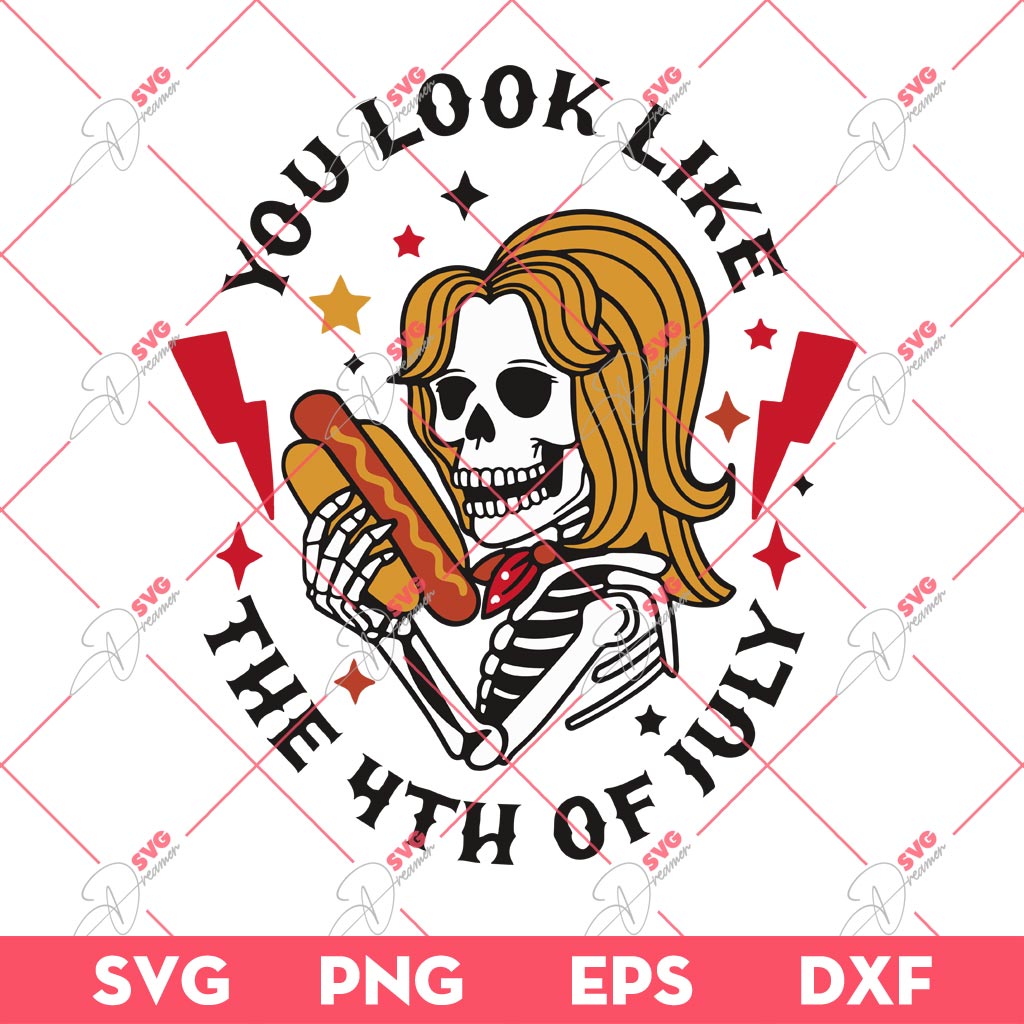 Legally Blonde 04th Of July SVG PNG, Skeleton Legally Blonde You Look Like The 4th Of July SVG