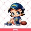 Los Angeles Chargers Betty Boop PNG, Cute Betty Boop NFL Football PNG