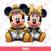 Mickey And Minnie Boston Bruins PNG, Disney Mouse NHL Hockey PNG