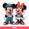Mickey And Minnie Marlins Baseball PNG, Disney Mouse MLB Miami Marlins PNG