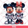 Mickey And Minnie Yankees Baseball PNG, Disney Mouse MLB NY Yankees PNG