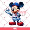 Mickey Mouse Chicago Cubs PNG, Disney Mickey MLB Baseball PNG