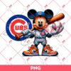 Mickey Mouse Wearing Chicago Cubs Outfits PNG, Disney Mouse Baseball PNG