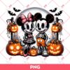 Minnie And Mickey Skeleton PNG, Disney Mouse Halloween PNG, Mickey Minnie Pumpkin Halloween PNG