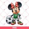 Minnie Mouse Mexico Soccer Player PNG, Minnie Mexican PNG