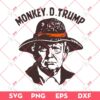 Monkey D Trump Vintage Parody SVG, Funny Donald Trump SVG, Trump 2024 SVG PNG EPS DXF