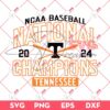 NCAA Baseball National Champions 2024 Tennessee SVG PNG, Tennessee Champions 24 SVG PNG