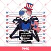 Nightmare In Red White And Blue PNG, Jack Skellington Independence Day PNG, Horror 04th Of July PNG