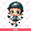 Philadelphia Eagles Betty Boop PNG, Cute Betty Boop NFL Football PNG