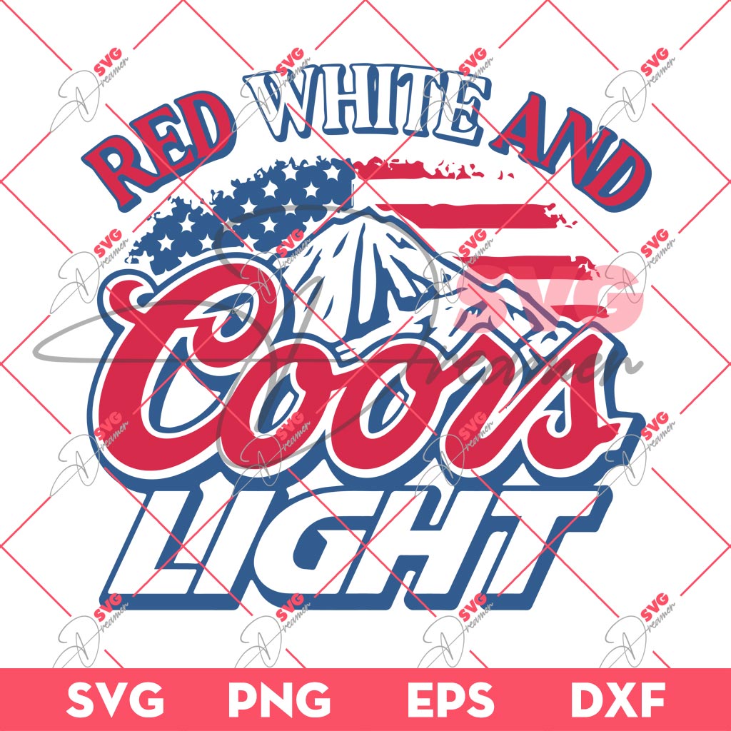Red White And Coors Light SVG PNG, Independence Day SVG PNG, 04th Of July SVG
