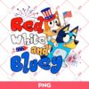 Red White And Bluey PNG, Bluey Independence Day PNG