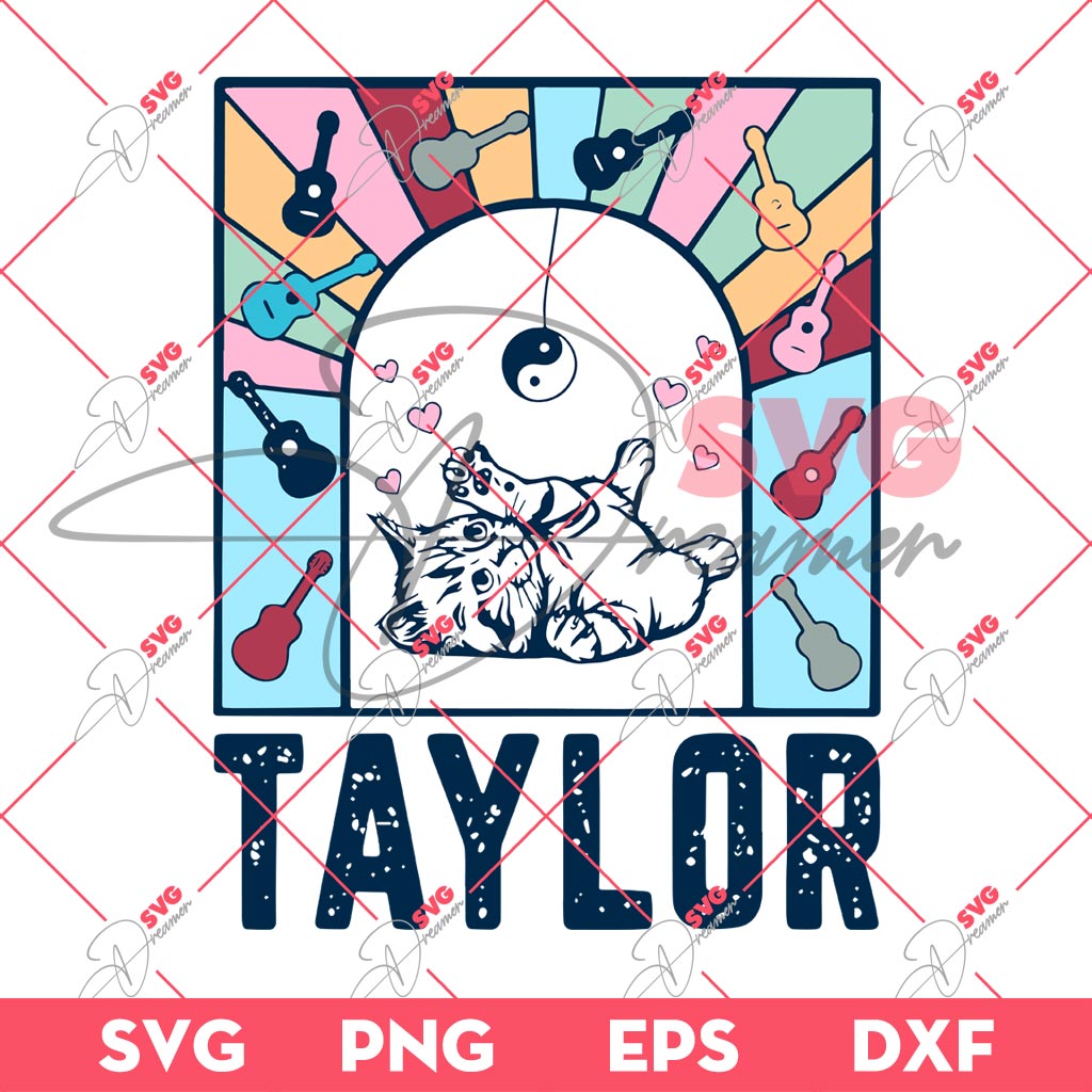 Retro Karma Cat Taylor Swift PNG SVG DXF EPS, Swiftie SVG PNG