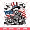 Skeleton Celebrating Independence Day SVG PNG, 04th Of July SVG PNG