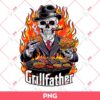 Skeleton Grillfather PNG, Fathers Day PNG, Skull Dad PNG