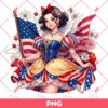 Snow White Disney Princess Independence Day PNG, Snow White 04th Of July PNG