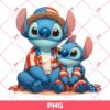 Stitch American PNG, Stitch Daddy PNG, Father And Son Stitch Independence Day PNG