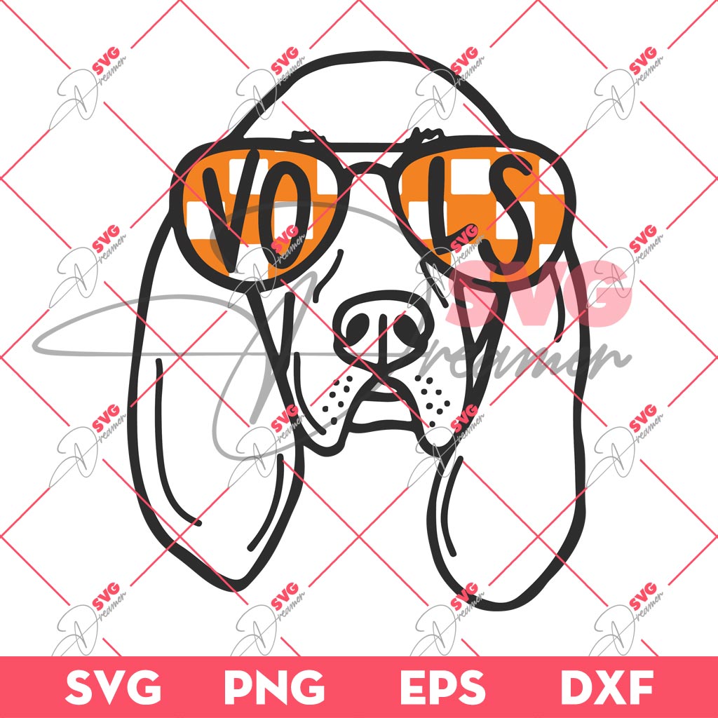 Tennessee Volunteers Smokey Mascot SVG PNG, Vols Smokey Dog SVG PNG