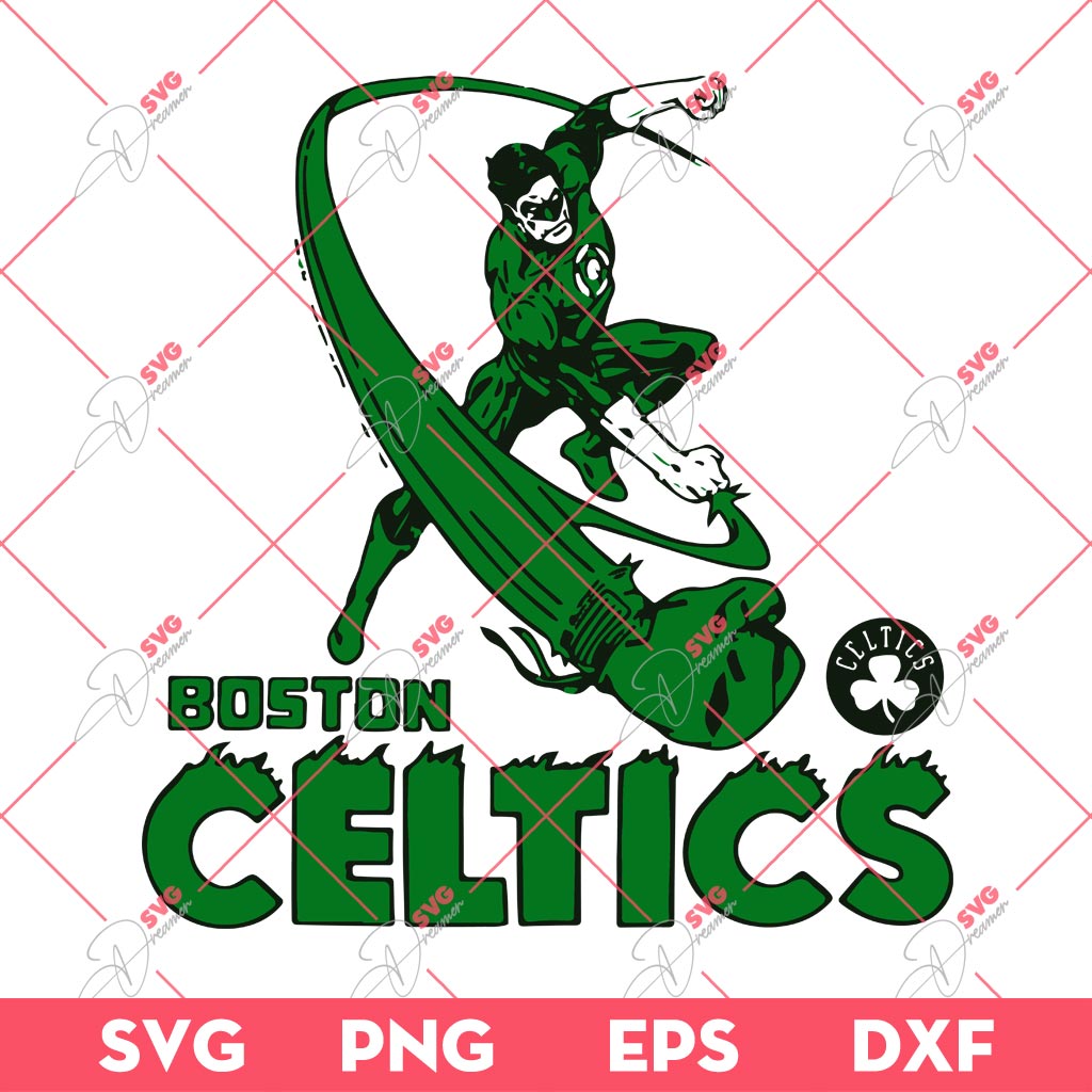 The Green Lantern Boston Celtics SVG PNG, NBA Basketball Celtics Comics SVG PNG