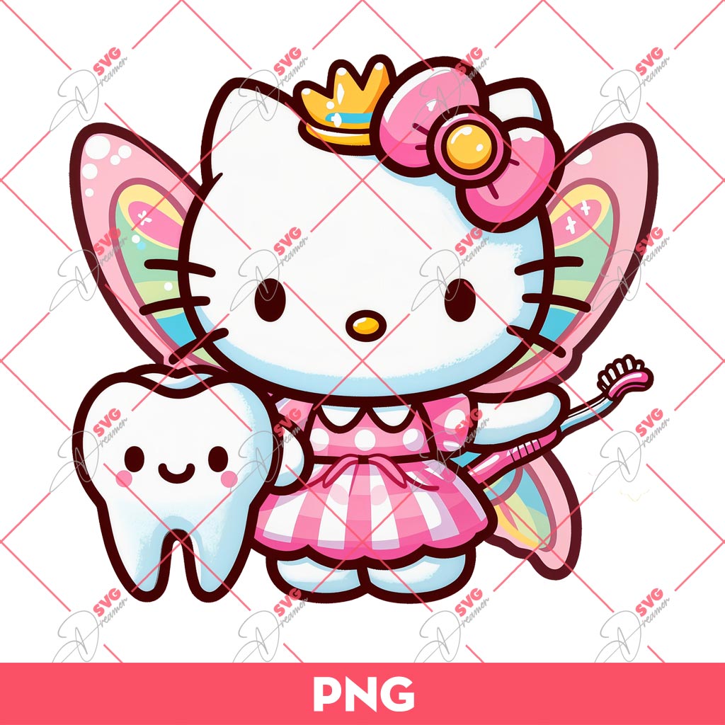 Tooth Fairy Hello Kitty PNG, Cute Kitty Fairy PNG