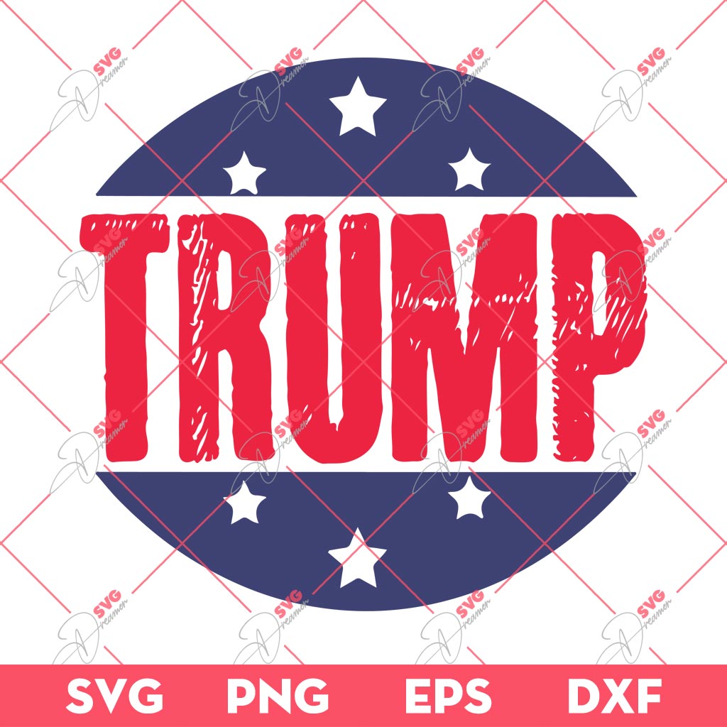 Trump 2024 SVG PNG, Trump America Flag SVG PNG DXF EPS
