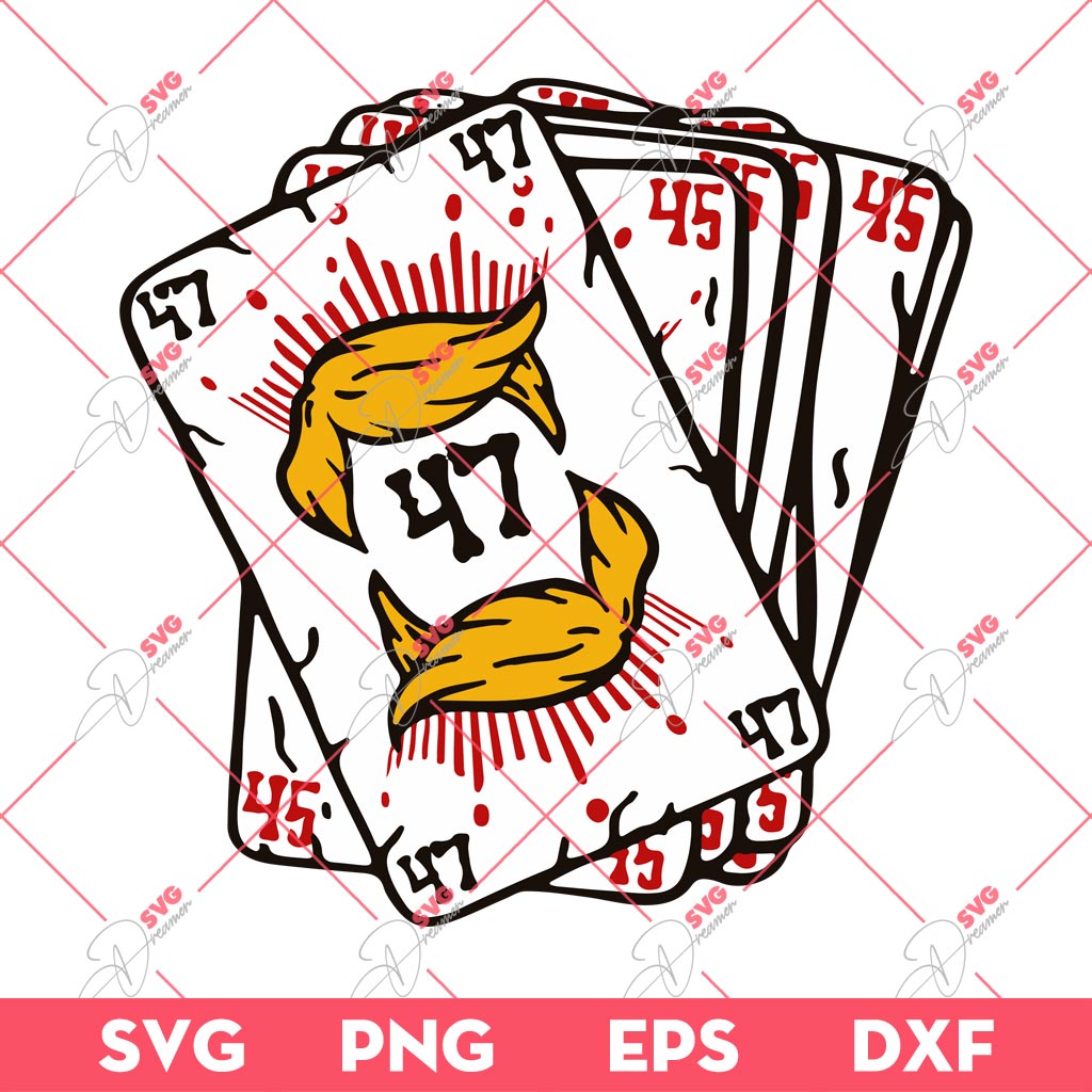 Trump 47 Tarot Card SVG PNG, Trump 2024 SVG PNG EPS DXF