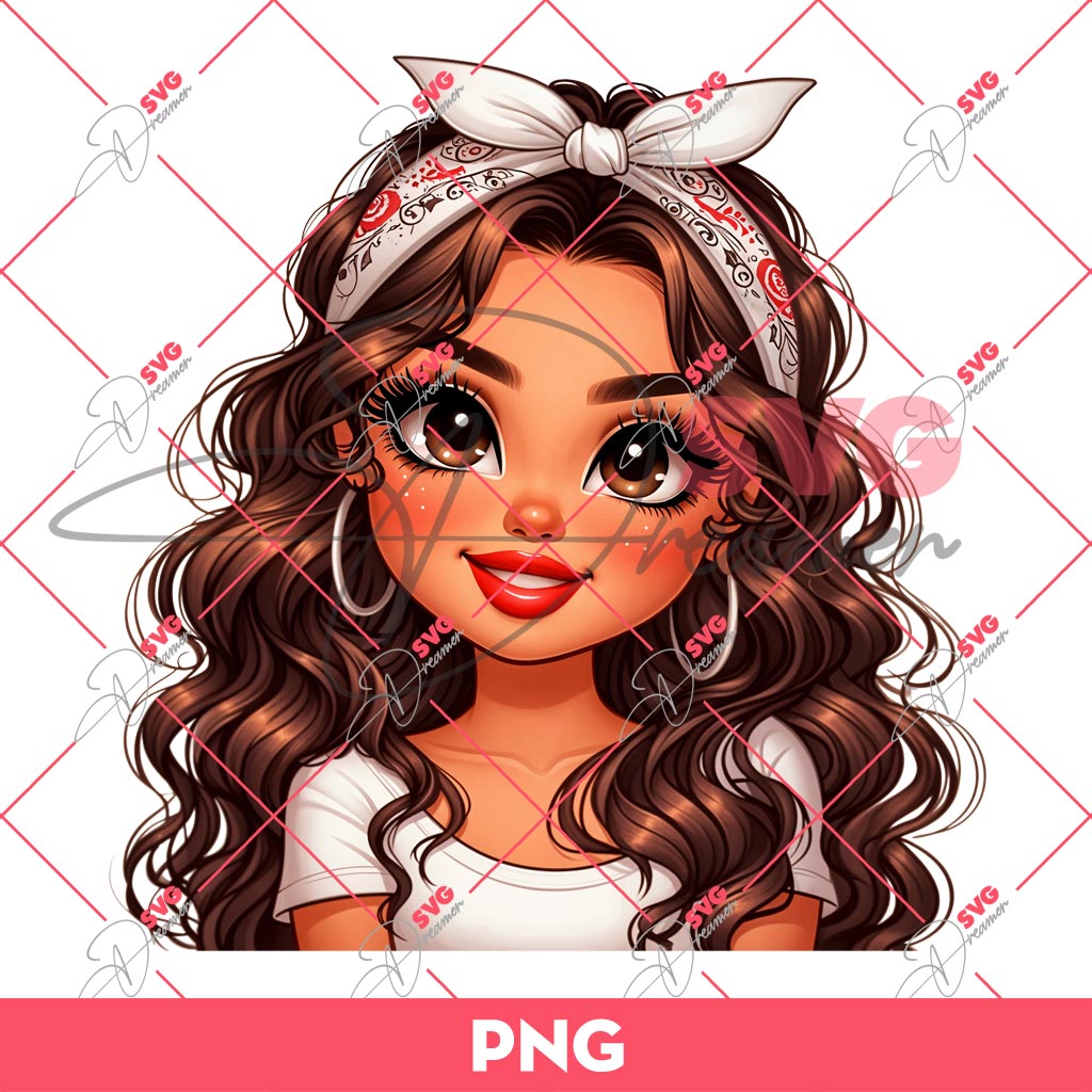 Latina Girl PNG Designed by SVG Dreamer, Cute Chicana Girl PNG, Chicana Mom PNG