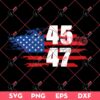 45 47 Trump SVG PNG, Vintage Trump USA Flag SVG PNG