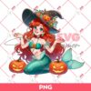 Ariel Mermaid Halloween PNG, Disney Princess Halloween PNG