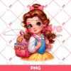Baby Belle Princess Back To School PNG, Beauty And The Beast Princess PNG, First Day Of School PNG