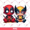 Baby Deadpool And Wolverine PNG, Cute Baby Wolverine PNG, Cute Baby Deadpool PNG
