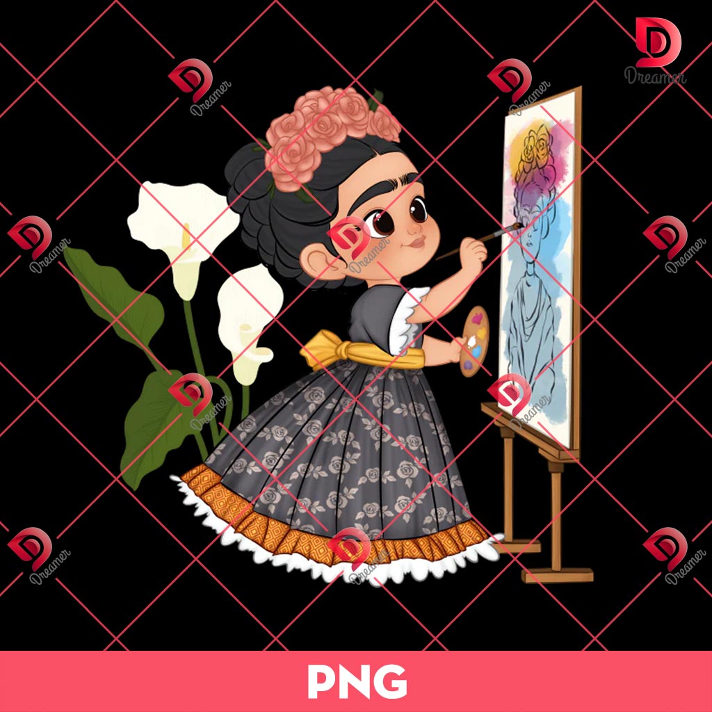 Baby Frida Painter PNG