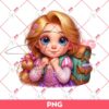 Baby Rapunzel Back To School PNG, First Day Of School Disney Princess PNG