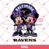 Baltimore Ravens NFL Mickey And Minnie PNG, Disney Football PNG