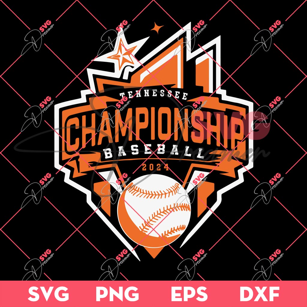 Baseball Tennessee Championship 2024 SVG PNG, Tennessee Volunteers Champs SVG PNG