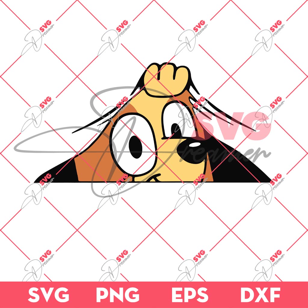Bingo Peekaboo SVG PNG, Cute Bingo Dog SVG PNG