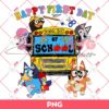 Bluey School Bus PNG, Bluey Back To School PNG