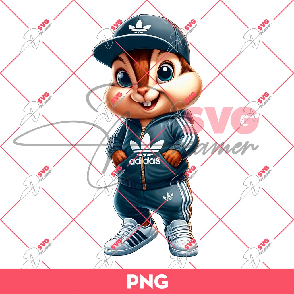 Chipmunks Wearing Adidas Fashion PNG, Chipmunks Adidas PNG
