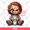 Chucky Drinks Starbucks Coffee PNG, Chucky Coffee PNG, Halloween Coffee PNG