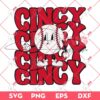 Cincy Baseball PNG SVG, Retro Cincinnati Baseball SVG PNG